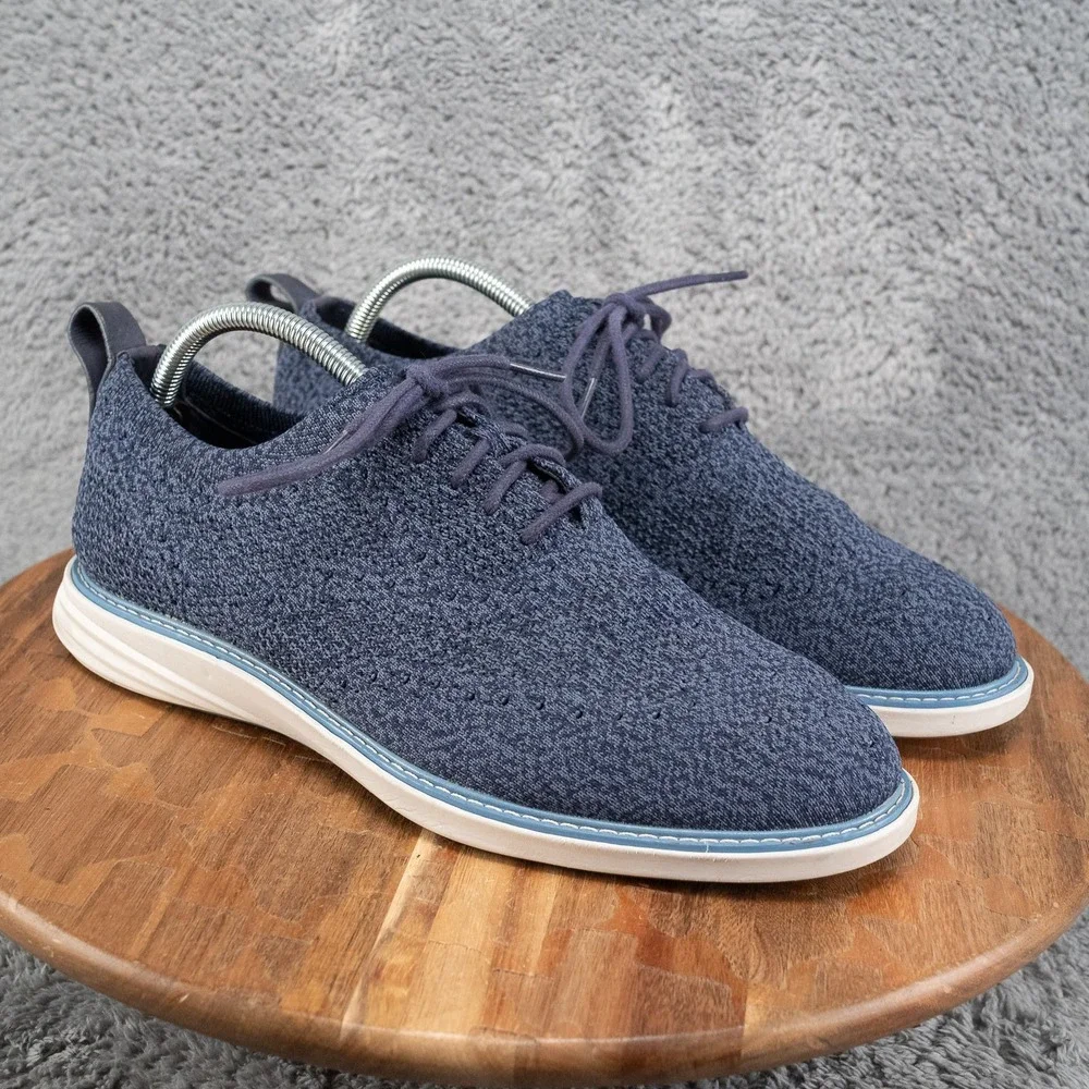 Cole Haan Stitchlite Oxford Mens 9 Blue Good Grand Evolution C32156 Wingtip